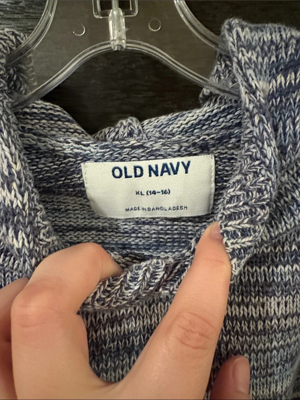 Old navy kids cotton knit hoodie Xl